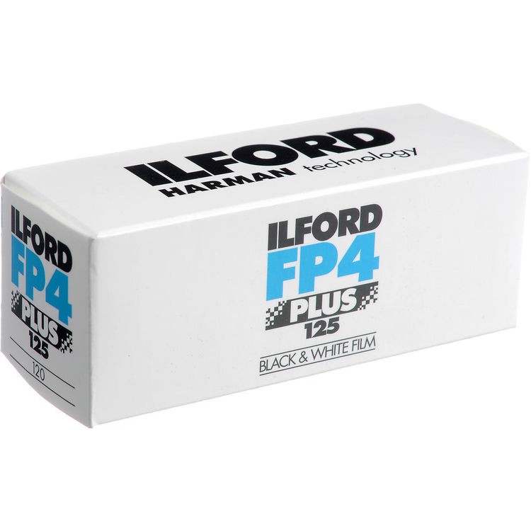 Filme fotográfico 120 Ilford FP4 Plus ISO 125 Preto e Branco