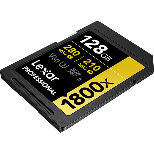 Cartão SDXC Lexar Gold Series UHS-II 128GB - 280MB/s (V60) (kit com 2 unidades)