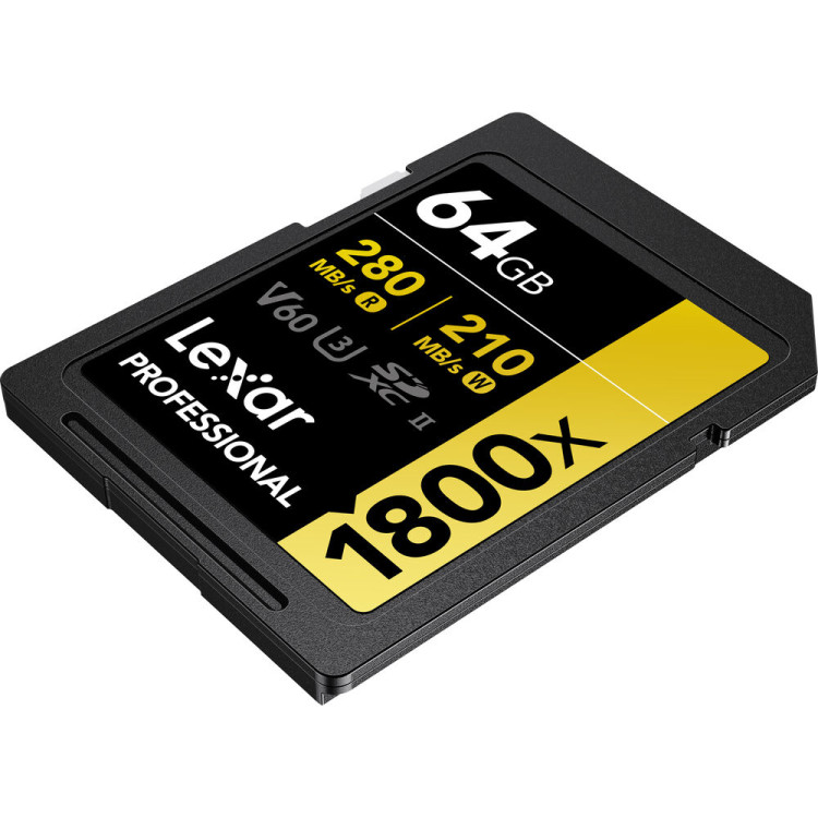 Cartão SDXC Lexar Gold Series UHS-II 64GB - 280MB/s (V60)