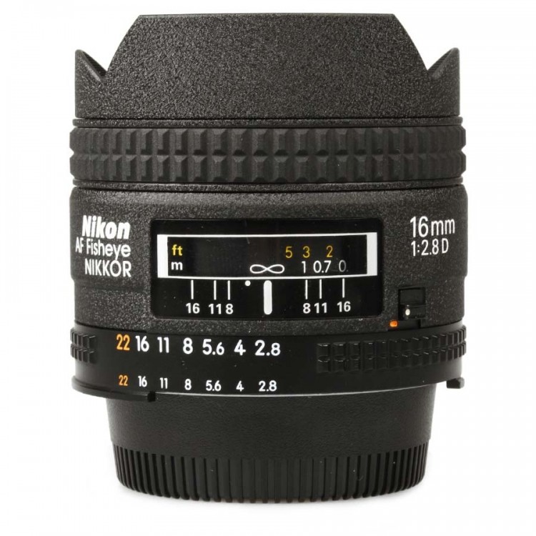 Objetiva Nikon AF NIKKOR 16mm Fisheye f2.8D - USADA