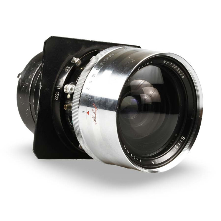Objetiva Linhof Carl Zeiss Biogon 53mm f4.5 para grande-formato - USADO