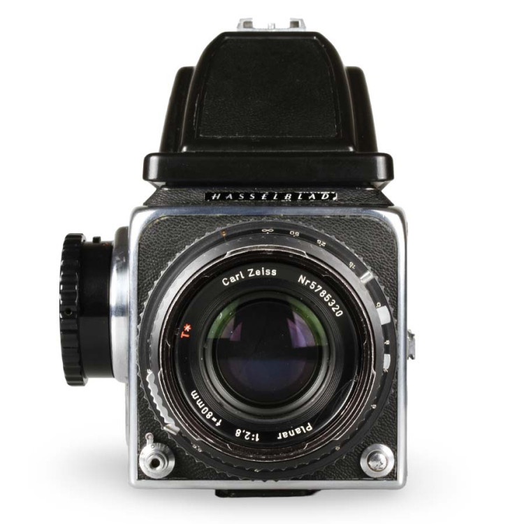 Câmera analógica médio formato Hasselblad 500CM com objetiva Planar 80mm f2.8 - USADO