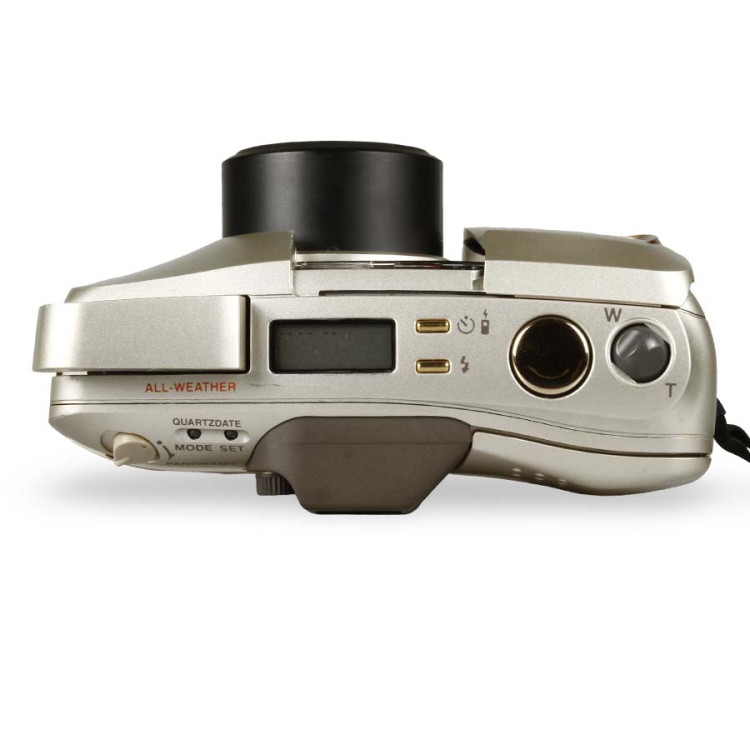 Câmera analógica compacta 35mm Olympus µ[mju:] ZOOM 140 VF (PRATA) - USADA