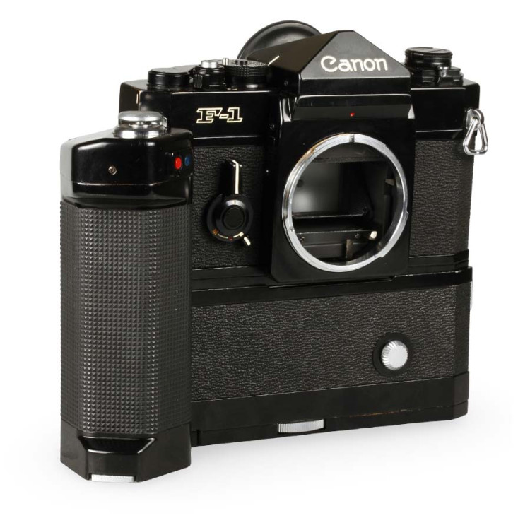 Câmera analógica 35mm Canon F-1 com Motor Drive MF - USADA