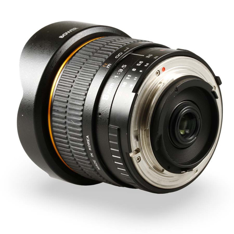 Objetiva Bower 8mm f3.5 CS Fisheye (Nikon F) - USADA