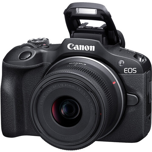 Câmera mirrorless Canon EOS R100 com RF-S 18-45mm + RF-S 55-210mm