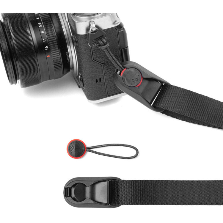 Alça de pescoço Peak Design Leash L-BL-3 com sistema de liberação rápida (PRETO)