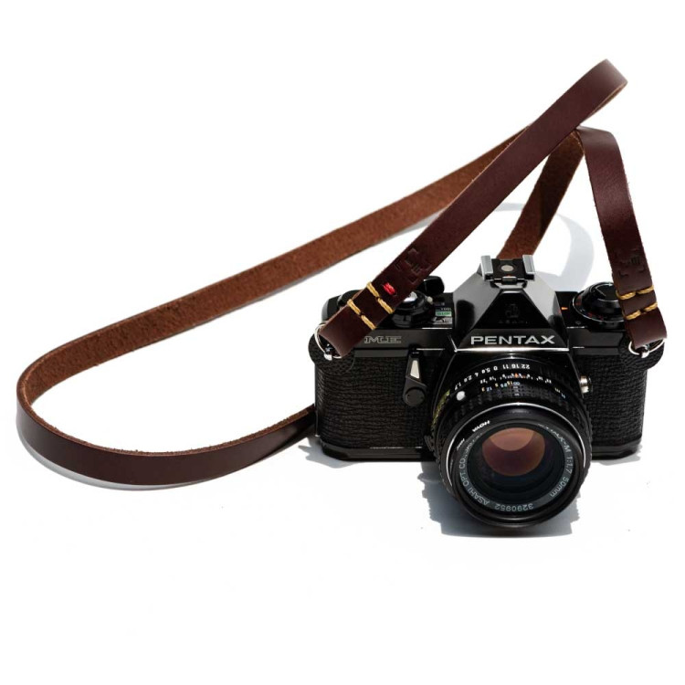 Alça de pescoço luxLLi PSC-01 em couro legítimo para câmera fotográfica (marrom)