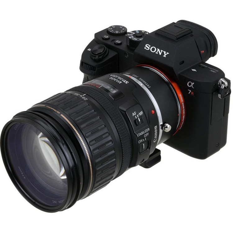 Anel Adaptador Fotodiox PRO FOPNEXACE (Lente Canon EF / EF-S em câmera Sony E)
