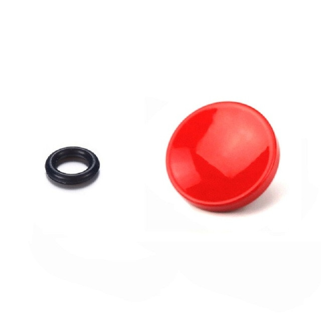 Botão côncavo para disparador de câmera (com borracha de fixação) - VERMELHO