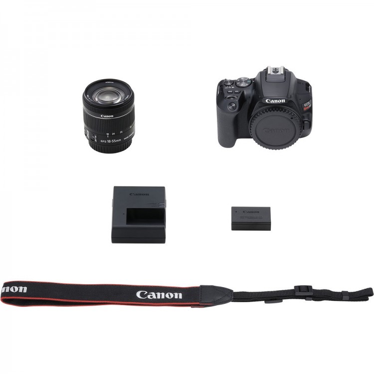 Câmera DSLR Canon EOS Rebel SL3 com lente 18-55mm IS STM (OPEN BOX)