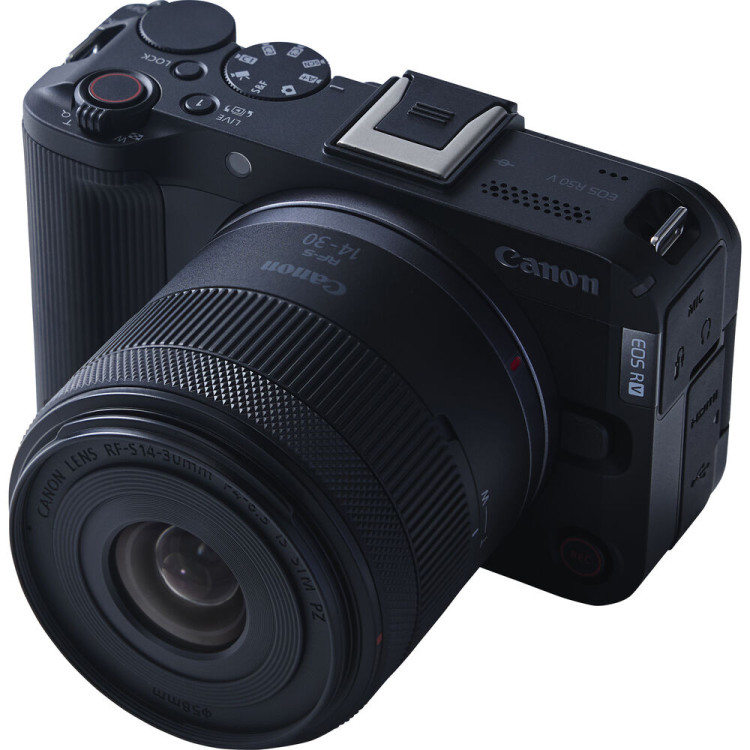 Câmera mirrorless Canon EOS R50V com RF-S 14-30mm IS STM PZ