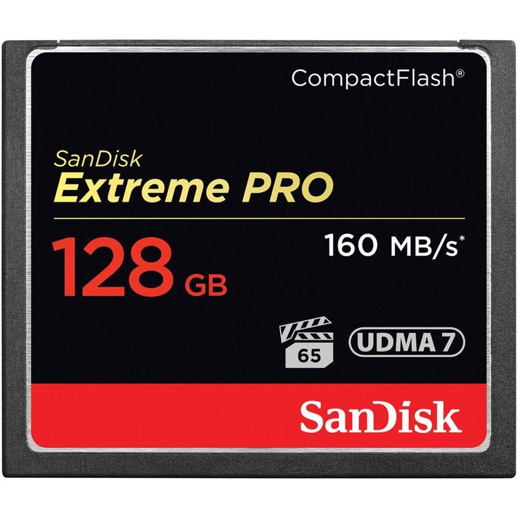 Cartão Compact Flash Sandisk Extreme PRO 128GB - 160MB/s