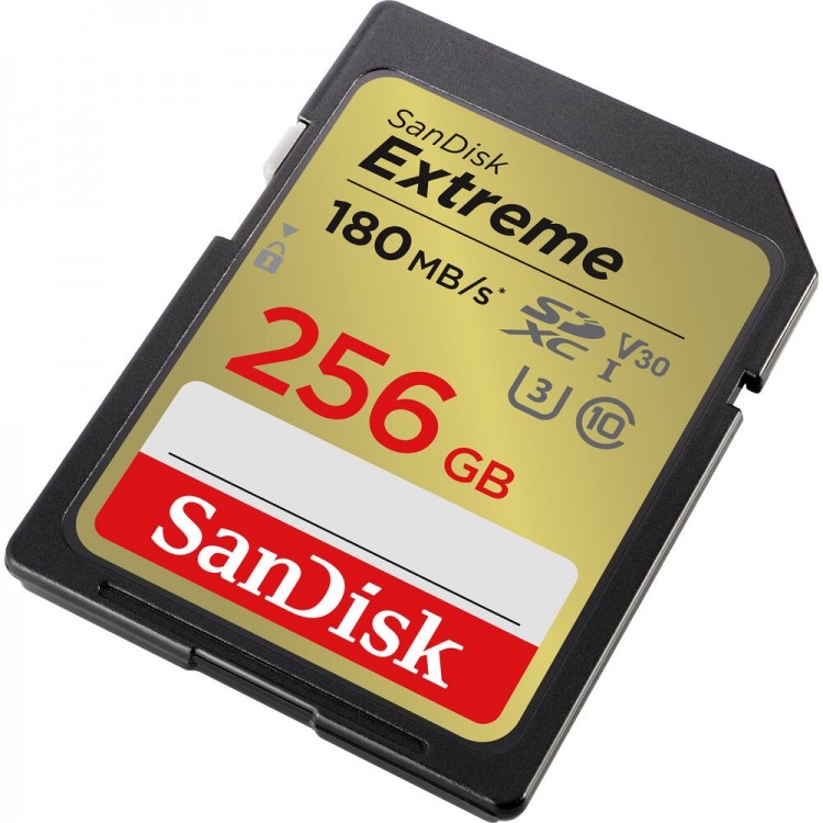 Cartão SDXC SanDisk Extreme UHS-I 256GB - 180MB/s (V30)