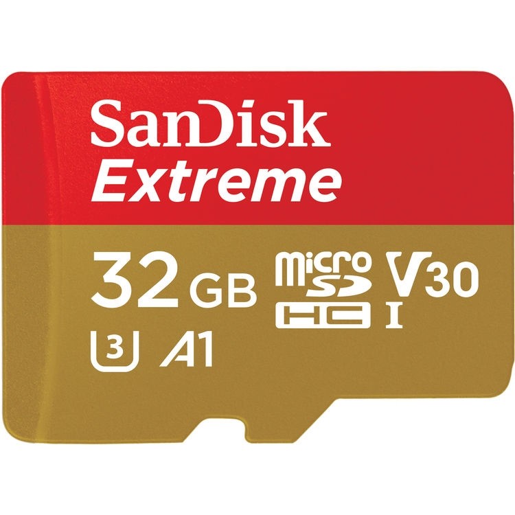 Cartão microSDHC Sandisk Extreme UHS-I 32GB - 100MB/s (V30)