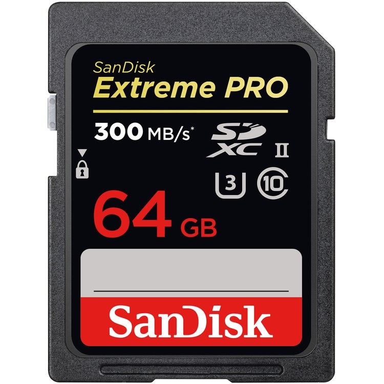 Cartão SDXC SanDisk Extreme PRO 64GB - 300MB/s