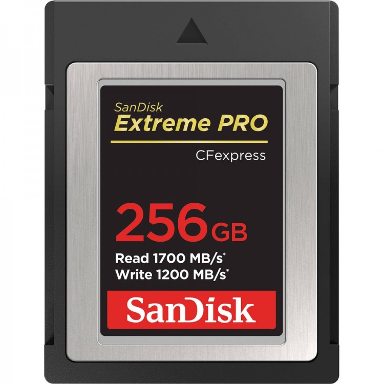Cartão CFexpress Tipo B SanDisk Extreme PRO 256GB - 1700MB/s
