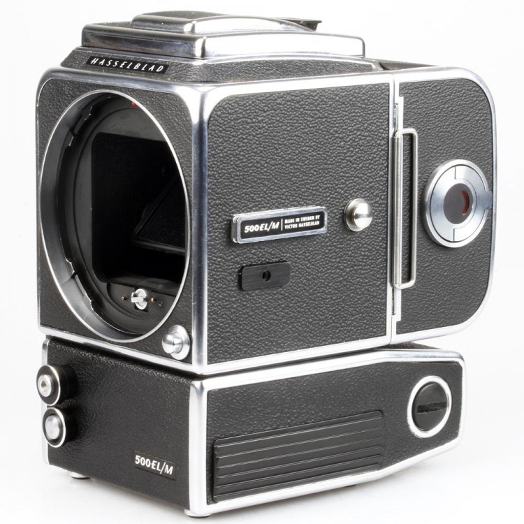Câmera analógica médio-formato Hasselblad 500EL/M - USADA