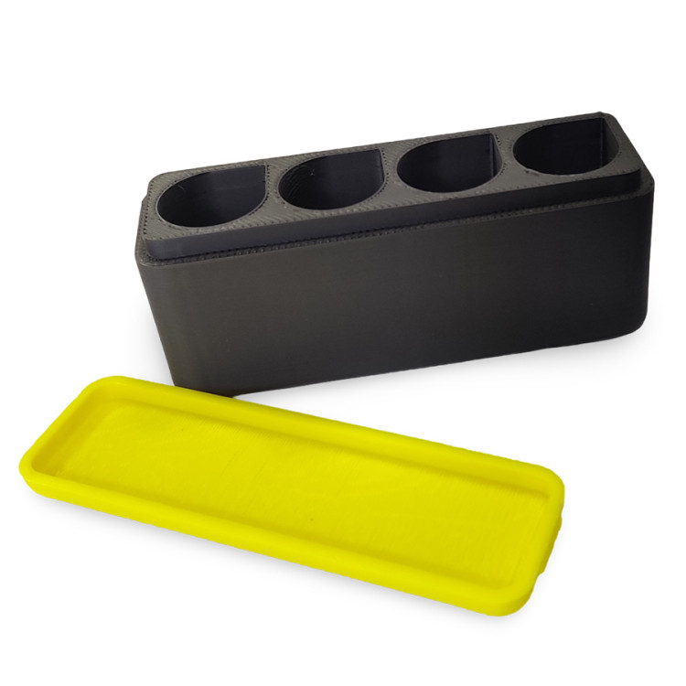 Estojo de plástico para 4 rolos de filme 35mm