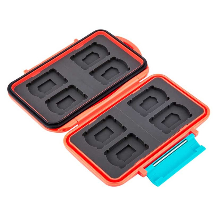 Estojo rígido JJC MC-NSMSD16 para cartucho de Nintendo Switch e cartão microSD (Laranja)