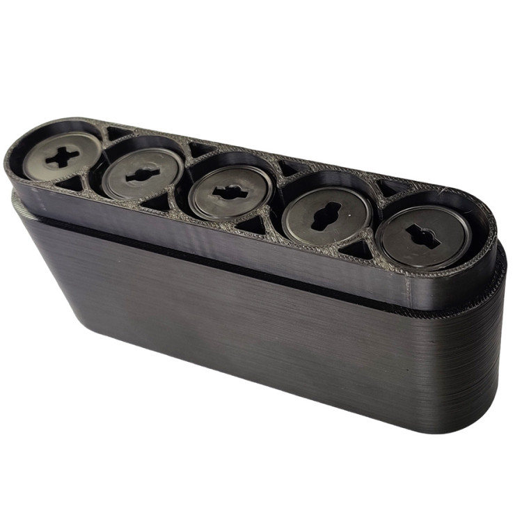 Estojo de plástico para 5 rolos de filme 120