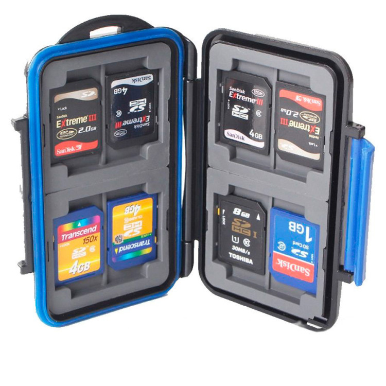 Estojo rígido Backpacker LE-1 para cartão de memória - acomoda 8 cartões SD e 4 cartões CF