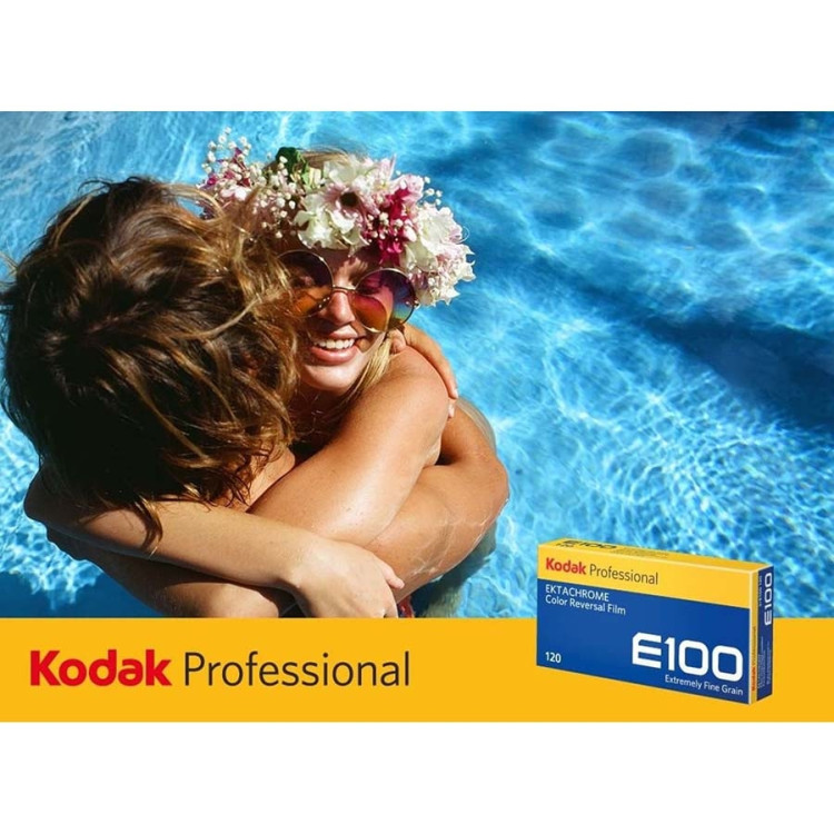 Filme fotográfico 120 Kodak Ektachrome E100 ISO 100 Colorido Positivo