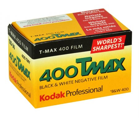 Filme fotográfico 35mm Kodak T-MAX ISO 400 Preto e Branco 36 Poses