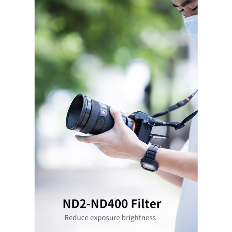 Filtro ND Variável K&F Concept B-Series 49mm (ND2 a ND400)