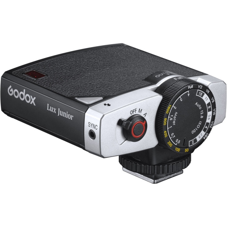 Flash retrô Godox Lux Junior para câmeras fotográficas