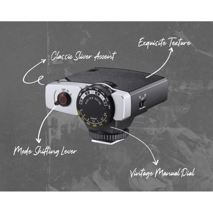 Flash retrô Godox Lux Junior para câmeras fotográficas