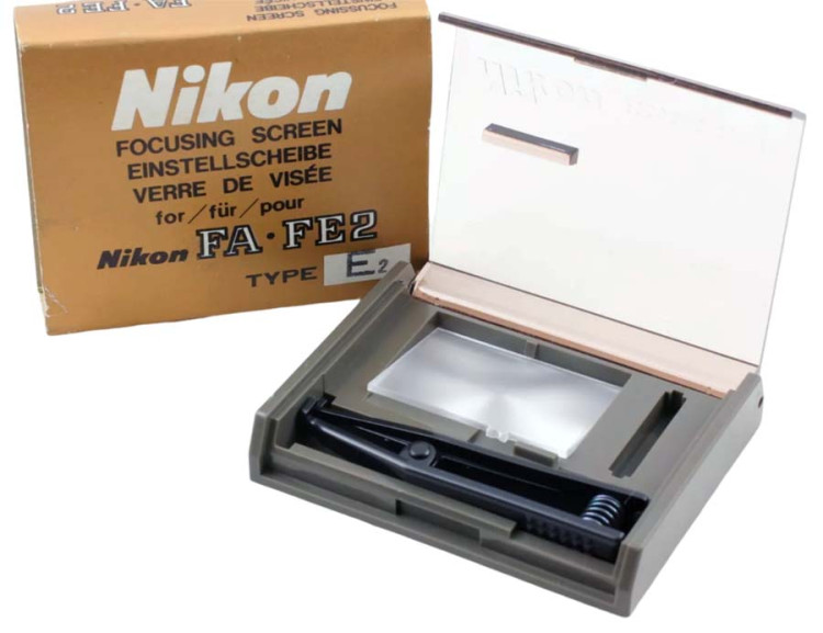 Tela de foco Nikon Tipo E2 para câmeras FA e FE2