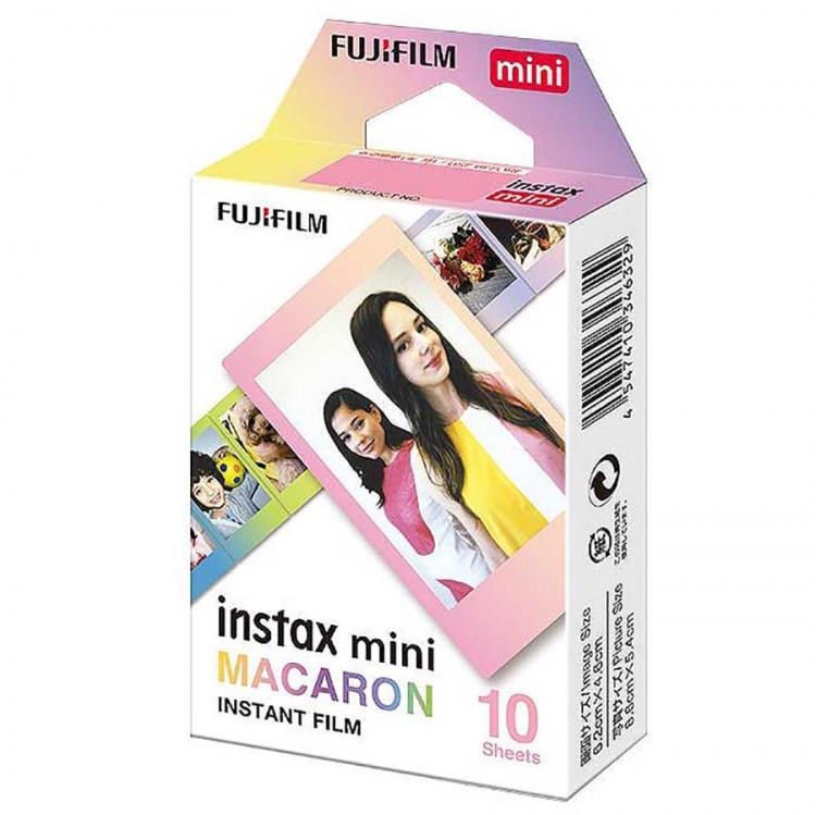Filme instantâneo Fujifilm instax mini Macaron com bordas coloridas em tons pastéis (10 fotos)