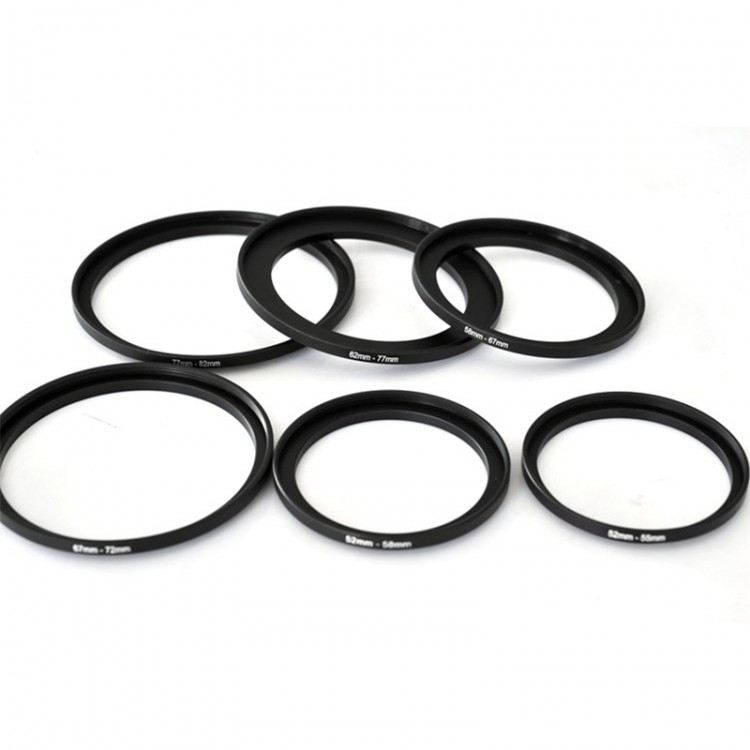 Kit de anéis adaptadores step-up 37-82 para filtro de lente (9 peças)