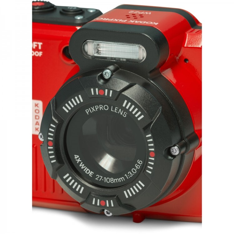 Câmera compacta Kodak PIXPRO WPZ2 a prova d'água (VERMELHO)