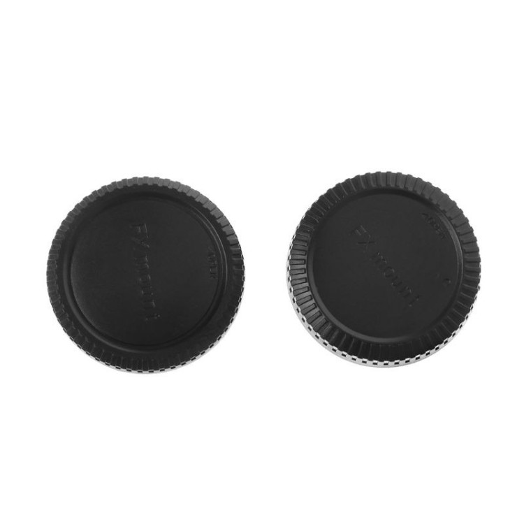 Kit com tampas de proteção (traseira da lente + corpo da câmera) para sistema Fujifilm X