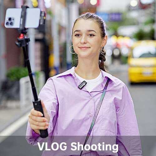 Microfone de lapela sem fio Hollyland Lark C1 Duo (duplo) para iOS Lightining
