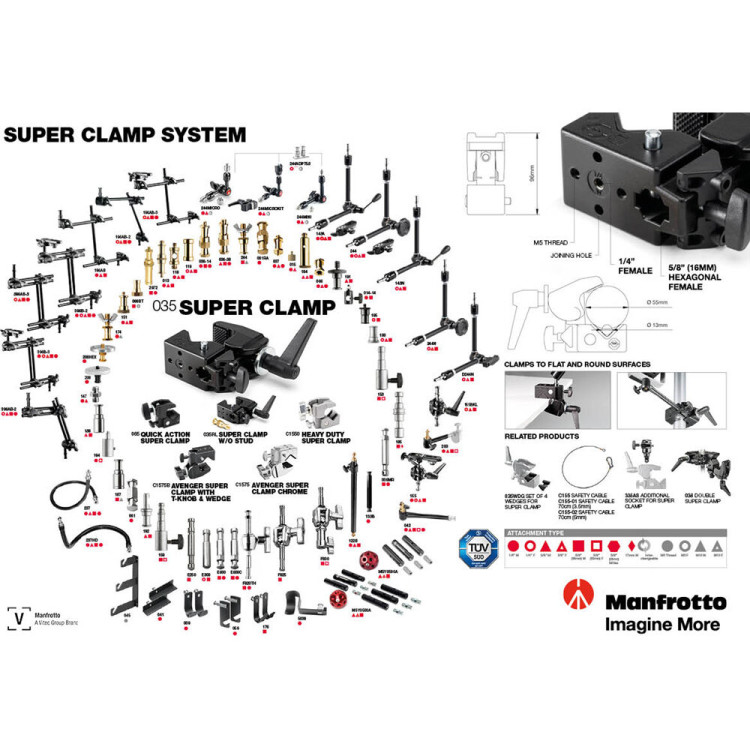 Braçadeira Manfrotto 035 Super Clamp