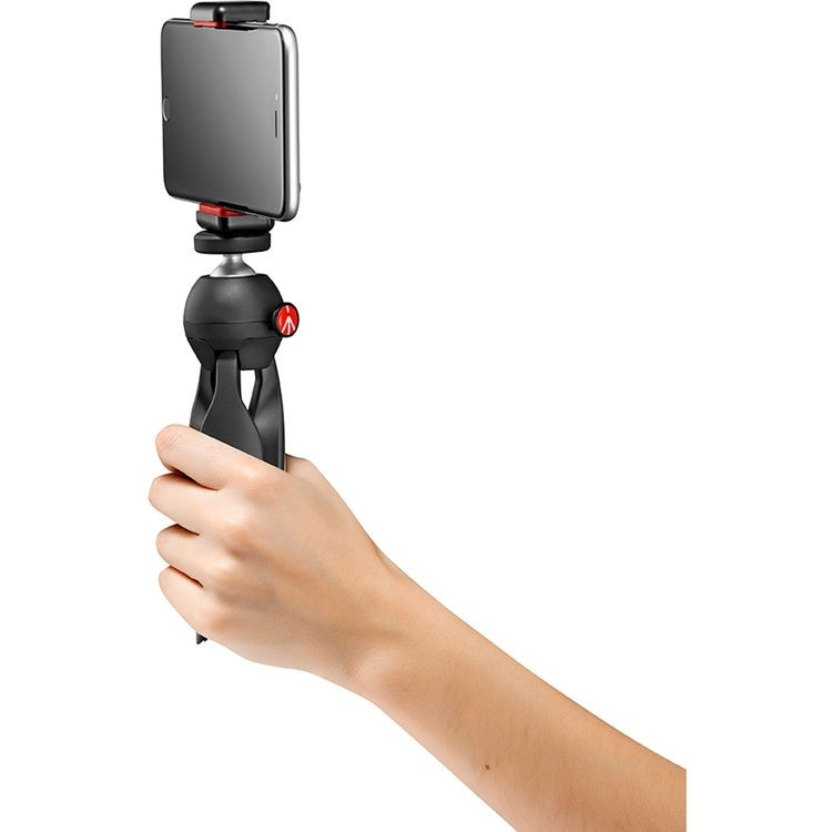 Tripé de mesa Manfrotto PIXI com suporte smartphone (MKPIXICLMII-BK)