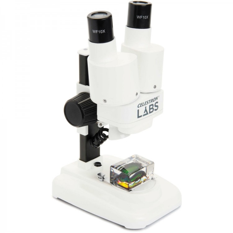 Microscópio estéreo Celestron Labs S20 44207 com LED e ampliação de 20x