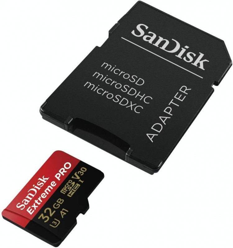 Cartão microSDHC Sandisk Extreme PRO UHS-I 32GB - 100MB/s (com adaptador SD)