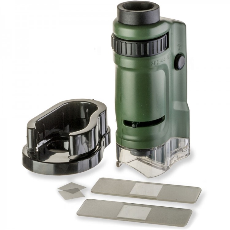 Microscópio de bolso Carson MM-24 MicroBrite (20 a 40x de ampliação)
