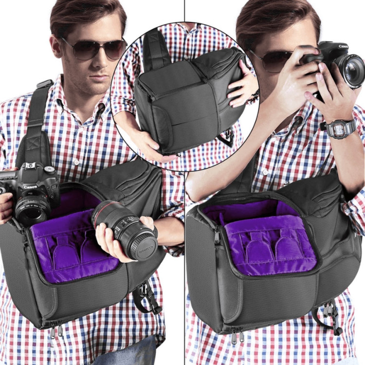 Mochila Neewer EC-8879-S para equipamento fotográfico (Fundo Roxo)