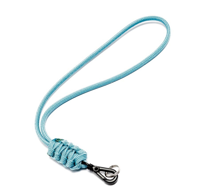 Alça de pulso Mohave Cord Nostalgic Paracord 550 para câmera fotográfica - Azul Ciano