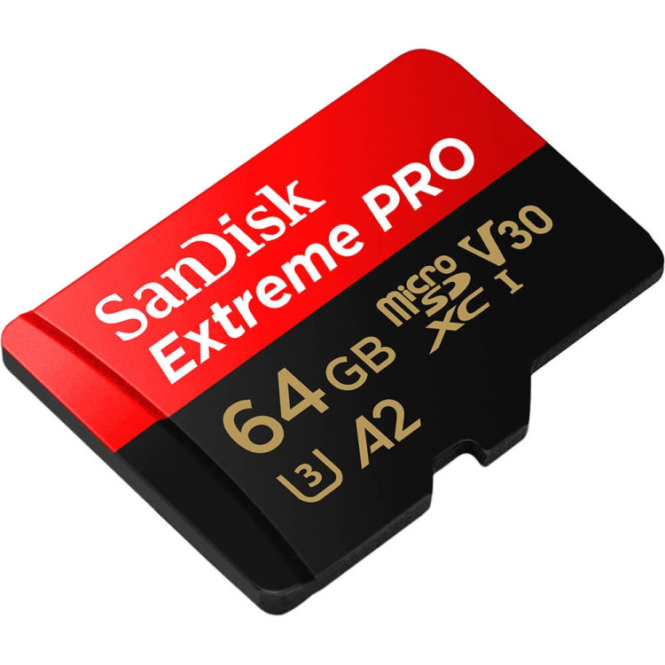 Cartão microSDXC Sandisk Extreme PRO UHS-I 64GB - 200MB/s (com adaptador SD) (V30)