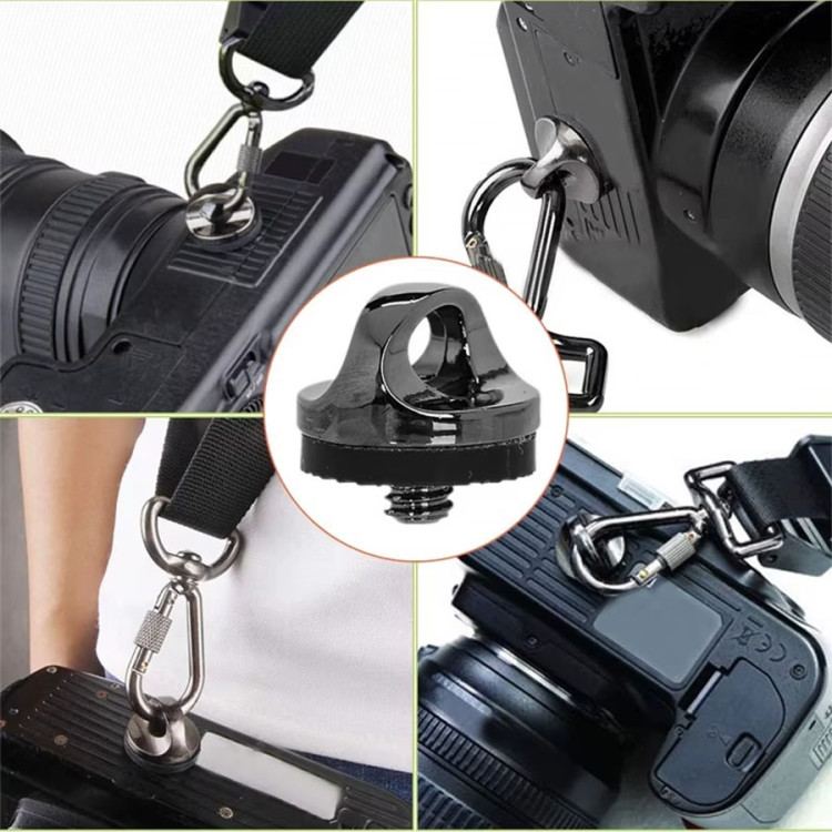 Parafuso 1/4" para câmera fotográfica com passador para alça