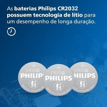 Pilha de lítio Philips CR2032 3V (CR2032P5B/97)