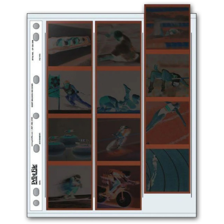 Porta-negativos Print File 120-3HB para tiras de filme fotográfico 120 (1 folha)