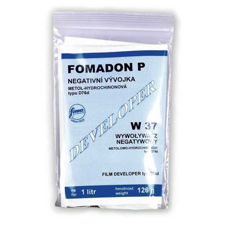 Revelador em pó Foma Fomadon P W37 para filme preto e branco - 126g (rende 1 litro) (VENCIDO)