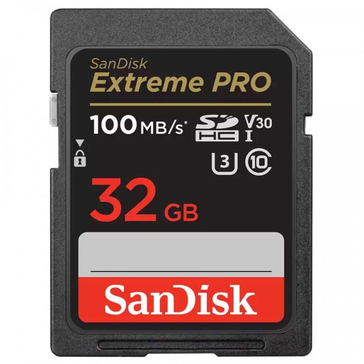 Cartão SDHC SanDisk Extreme PRO UHS-I 32GB - 100MB/s (V30)